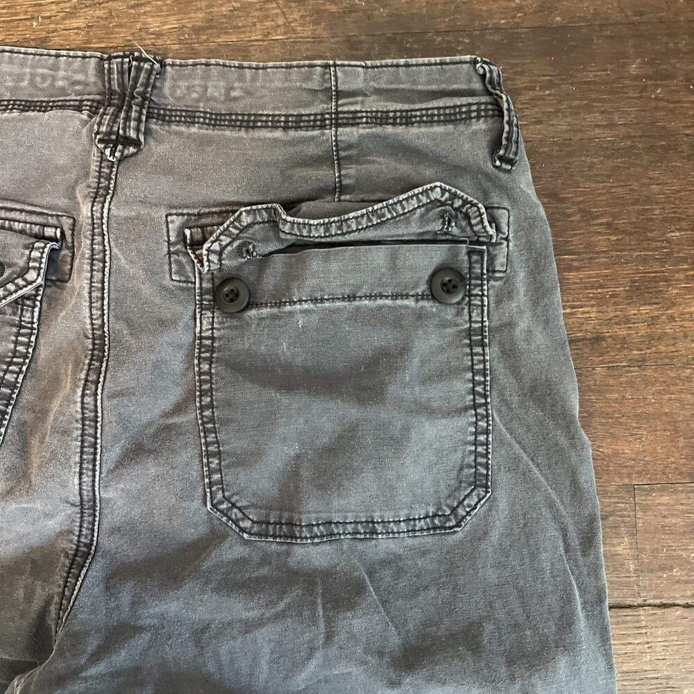 American Eagle Outfitters Y2K Cargo Pants Baggy Wide Leg Gray Black Women 6 - Picture 9 of 12
